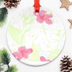 Hawaii T- Shirt Hawaii Mahalo Trend T- Shirt Ornament (round)