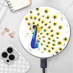 Bird Peafowl Peacock Animal Wireless Fast Charger(white)