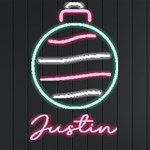 Personalized Christmas Ball Name Neon Signs and Lights Front