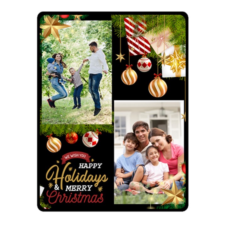 Christmas Family Small Blanket Fleece Blanket (Small)