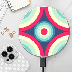 Circle Pattern Repeat Design Wireless Fast Charger(white)
