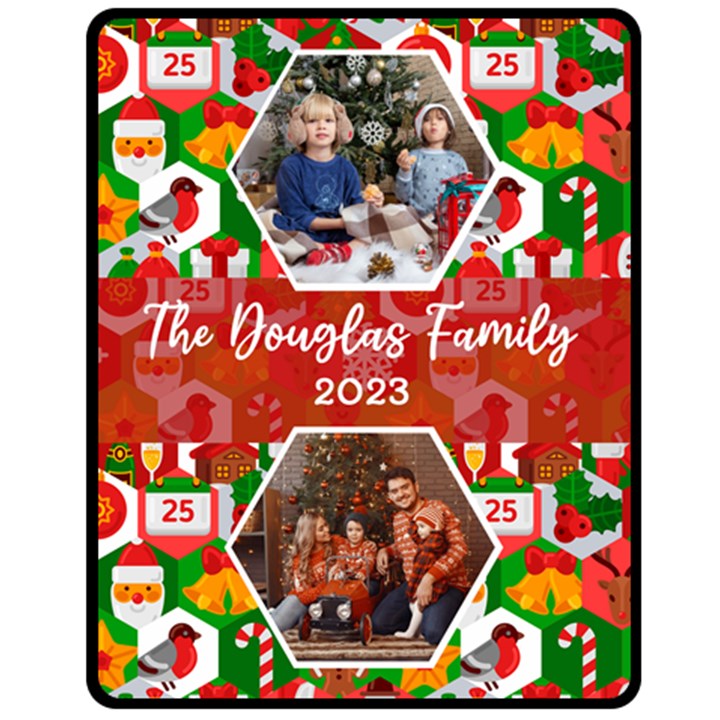 Christmas Photo Medium Blanket Fleece Blanket (Medium)