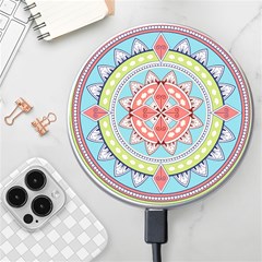 Drawing Mandala Art Wireless Fast Charger(white)