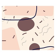 Doodles Abstract Boho Art Two Sides Premium Plush Fleece Blanket (small)