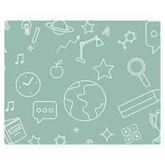 Board Chalk School Earth Book Premium Plush Fleece Blanket (medium)