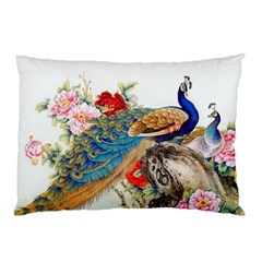 Birds Peacock Artistic Colorful Flower Painting Pillow Case