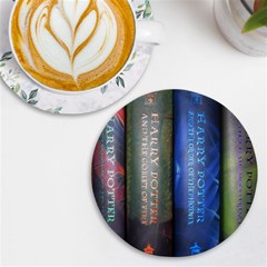Vintage Collection Book Uv Print Round Tile Coaster