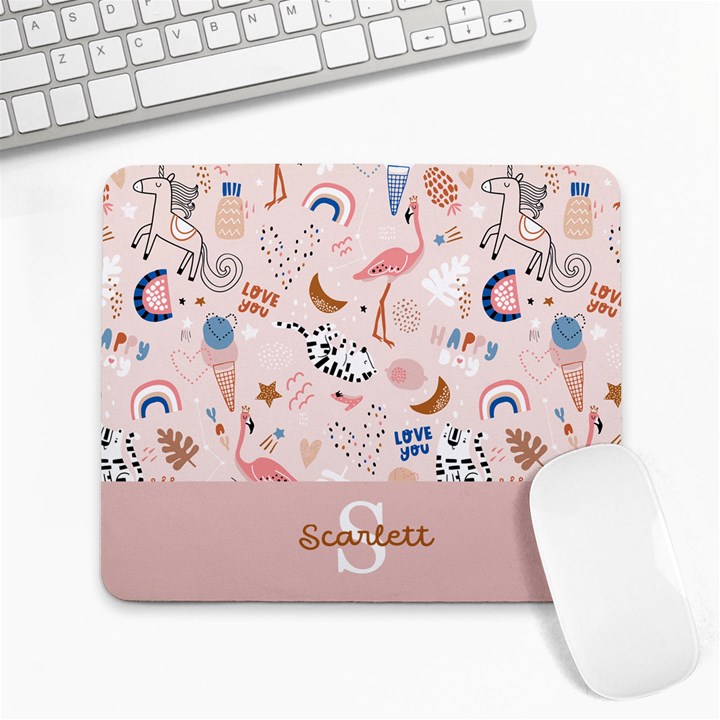 Lovely Illustration Mousepad Collage Mousepad
