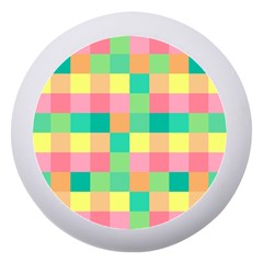 Checkerboard Pastel Square Dento Box With Mirror