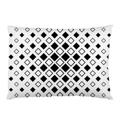 Square Diagonal Pattern Monochrome Pillow Case