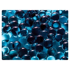 Blue Abstract Balls Spheres Two Sides Premium Plush Fleece Blanket (extra Small)