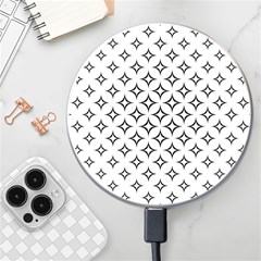 Star Curved Pattern Monochrome Wireless Fast Charger(white)