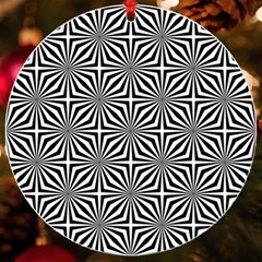 Background Pattern Halftone Black White Uv Print Acrylic Ornament Round