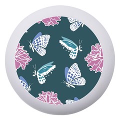 Butterfly Pattern Dead Death Rose Dento Box With Mirror