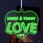 Happy Valentine LED Acrylic Ornament Front