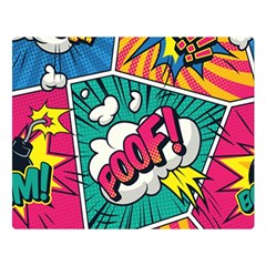 Comic Colorful Seamless Pattern Two Sides Premium Plush Fleece Blanket (large)
