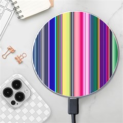 Pastel Colors Striped Pattern Wireless Fast Charger(white)