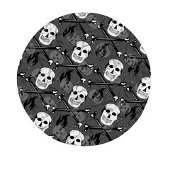 Skull Skeleton Pattern Texture Mini Round Pill Box