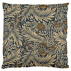 Brown Vintage Background Vintage Floral Pattern, Brown Large Cushion Case (one Side)