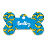 Banana Graphic Pattern Dog Tag Bone (One Side) Front