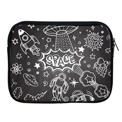 Vector Flat Space Design Background With Text Apple Ipad 2/3/4 Zipper Cases