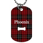Plaid Pattern Name Dog Tag Dog Tag (One Side) Front