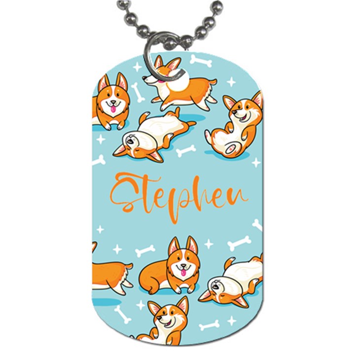 Dog Illustration Dog Tag Dog Tag (One Side)