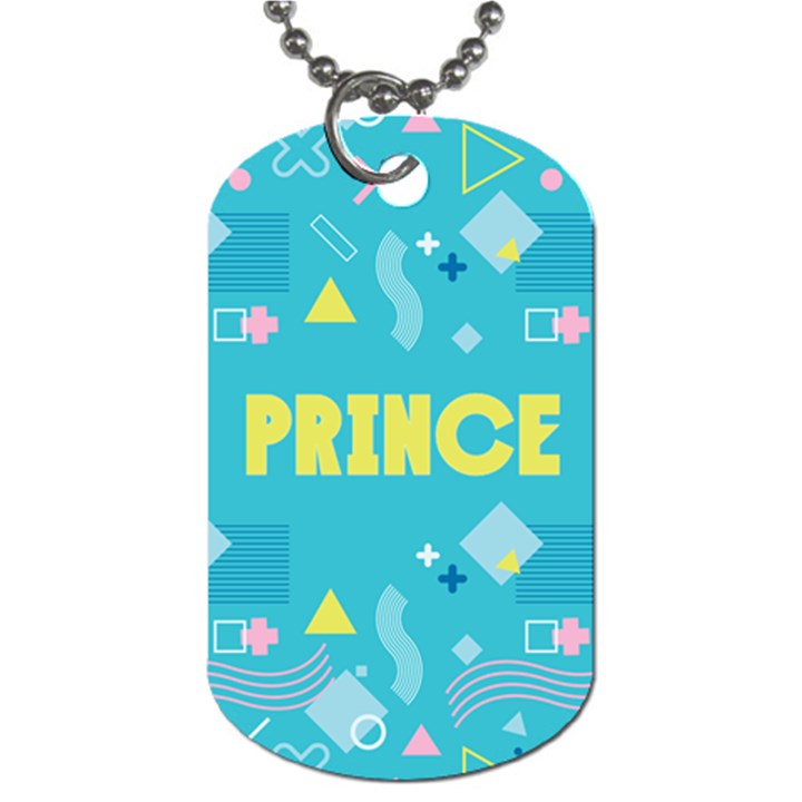 Memphis Pattern Dog Tag Dog Tag (One Side)