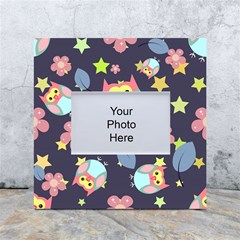 Owl Stars Pattern Background White Box Photo Frame 4  X 6 