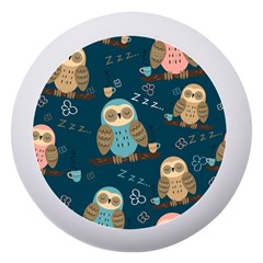 Seamless Pattern Owls Dreaming Dento Box With Mirror