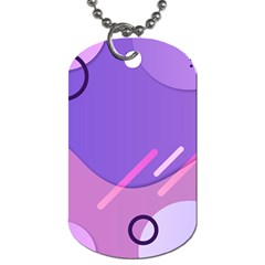 Hand Drawn Abstract Organic Shapes Background Dog Tag (one Side)