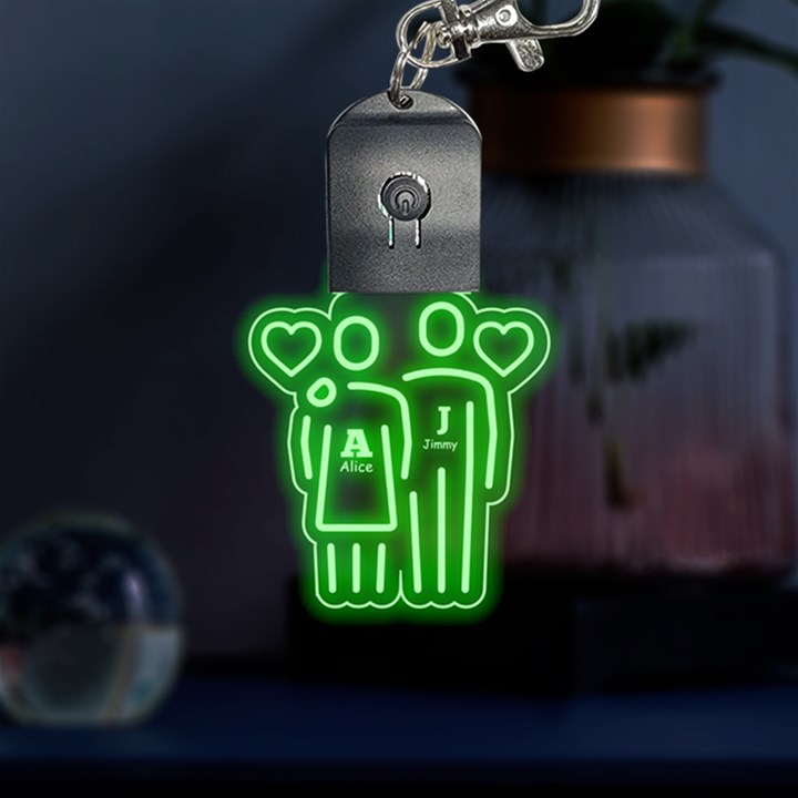 Couple Sign Graphic LED Key Chain