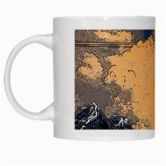 Wave Aesthetic Ocean Retro Sea Vintage White Mug