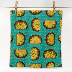 Taco Drawing Background Mexican Fast Food Pattern Face Towel
