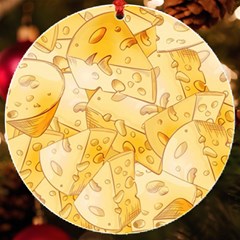 Cheese Slices Seamless Pattern Cartoon Style Uv Print Acrylic Ornament Round