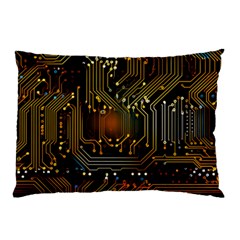 Circuits Circuit Board Orange Technology Pillow Case