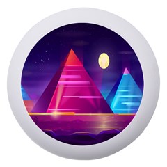 Egyptian Pyramids Night Landscape Cartoon Art Dento Box With Mirror