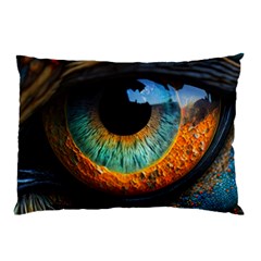 Eye Bird Feathers Vibrant Pillow Case