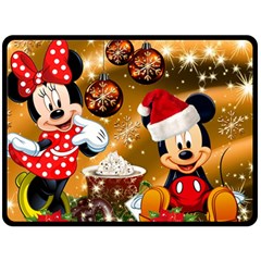 Cartoons, Disney, Merry Christmas, Minnie Fleece Blanket (large)