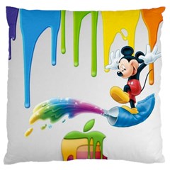 Mickey Mouse, Apple Iphone, Disney, Logo Standard Premium Plush Fleece Cushion Case (two Sides)