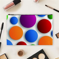 Abstract Dots Colorful Cosmetic Bag (large)
