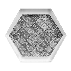 Pattern, Abstract, Texture, Mandala Hexagon Wood Jewelry Box