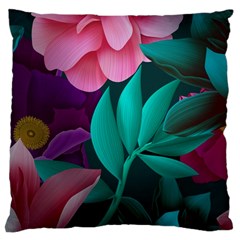 Flowers, Mate, Pink, Purple, Stock Wall Large Cushion Case (one Side)