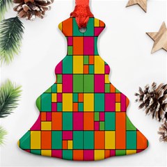 Abstract-background Christmas Tree Ornament (two Sides)