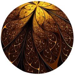 Gold, Golden Background Wooden Bottle Opener (round)