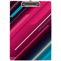 Pink-blue Retro Background, Retro Backgrounds, Lines A4 Acrylic Clipboard