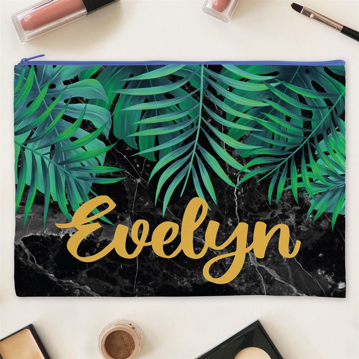 Personalized Tropical Name Cosmetic Bag Cosmetic Bag (XXXL)