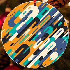 Abstract Rays, Material Design, Colorful Lines, Geometric Uv Print Acrylic Ornament Round