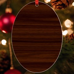 Dark Brown Wood Texture, Cherry Wood Texture, Wooden Uv Print Acrylic Ornament Oval