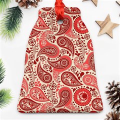 Paisley Red Ornament Texture Ornament (bell)